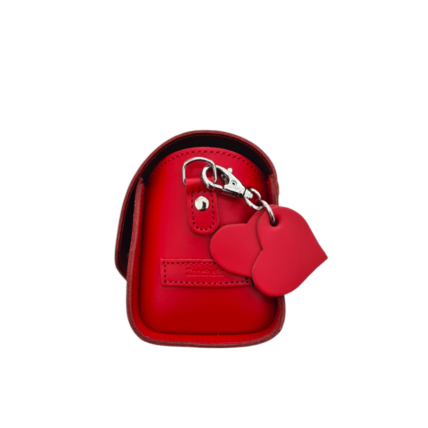 Bauble Handmade Leather Handbag - Love Hearts - Pillar Box Red  