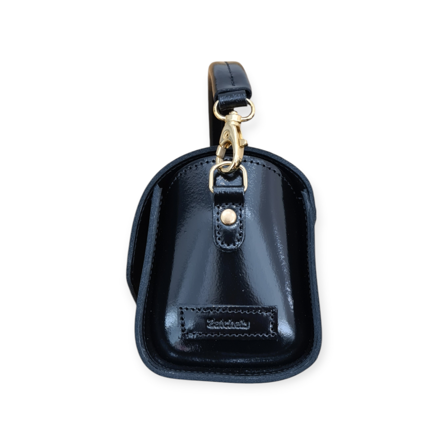 Bauble Handmade High Shine Leather Handbag - Black  