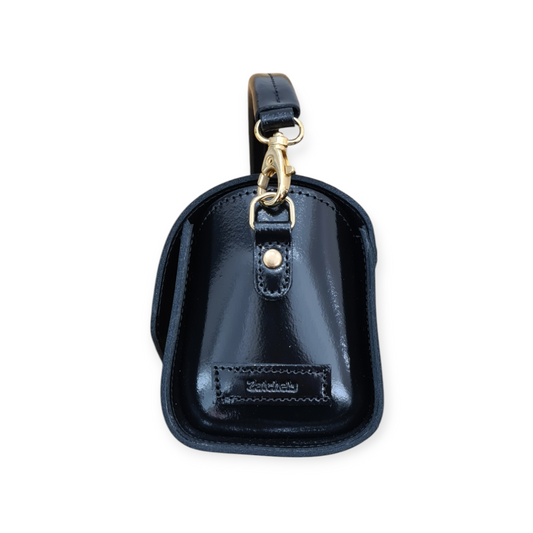 Bauble Handmade High Shine Leather Handbag - Black  