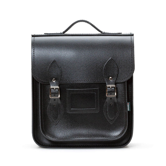 Handmade Leather City Backpack - Black  