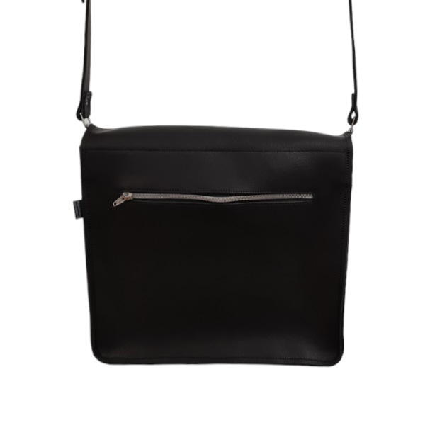 Men's Leather Tannery Messenger - Black  