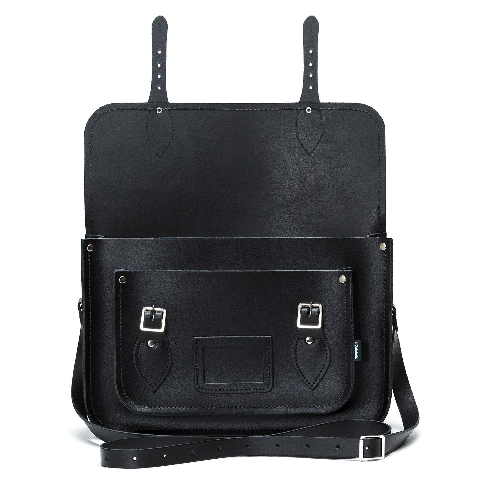 Handmade Leather Satchel - Black  