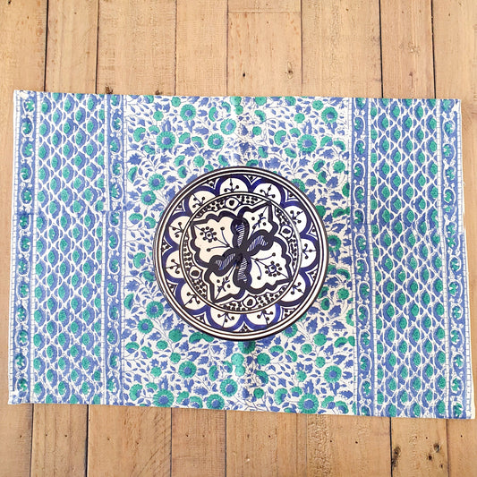 Block-printed organic cotton placemats (set of 2)  