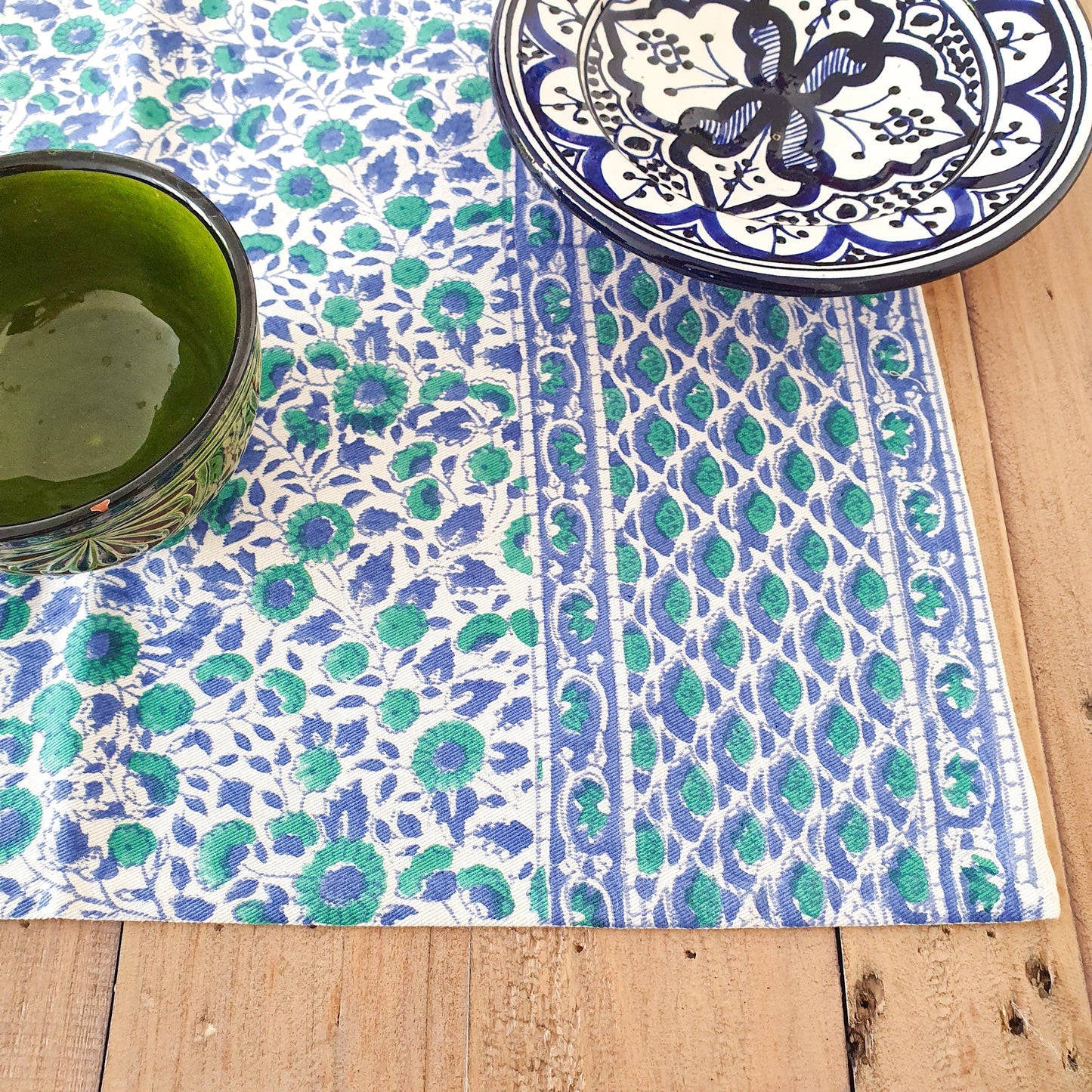 Block-printed organic cotton placemats (set of 2)  
