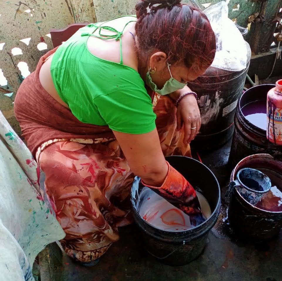 Block-printed organic cotton placemats (set of 2)  