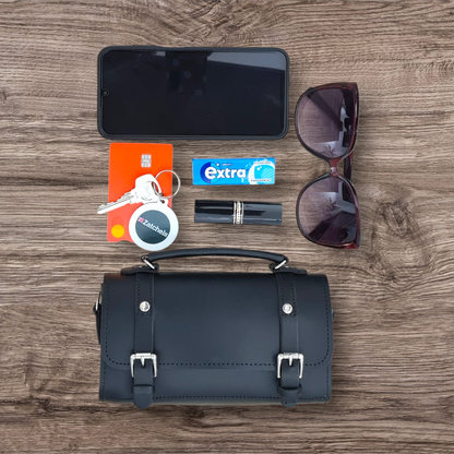 Handmade Leather Bowler Bag - Black