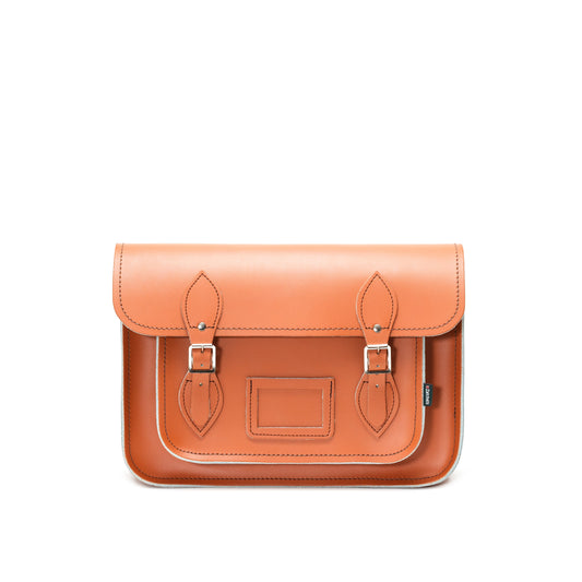 Handmade Leather Satchel - Burnt Orange  