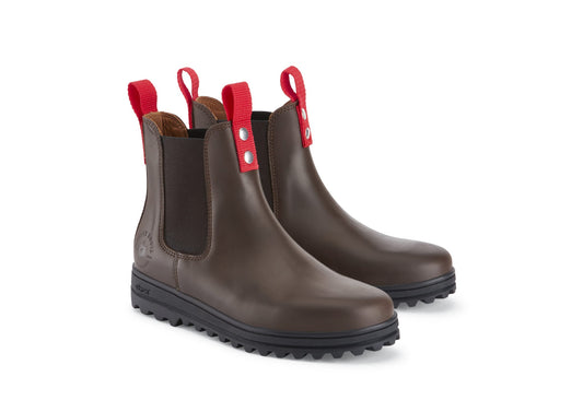 Busby Women's Winter Chelsea Boot, Brown Leather  