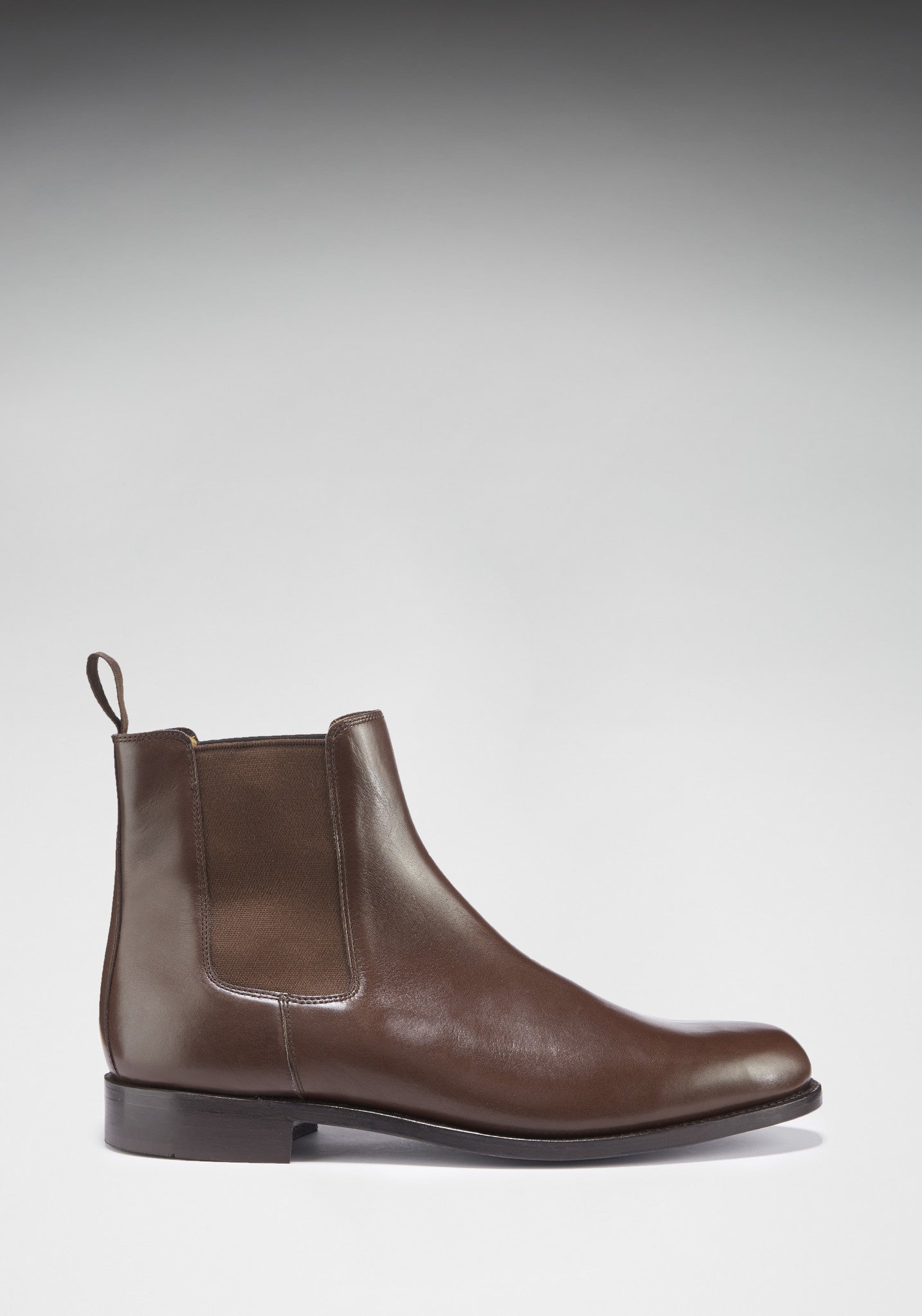 Brown Leather Chelsea Boots, Welted Leather Sole  
