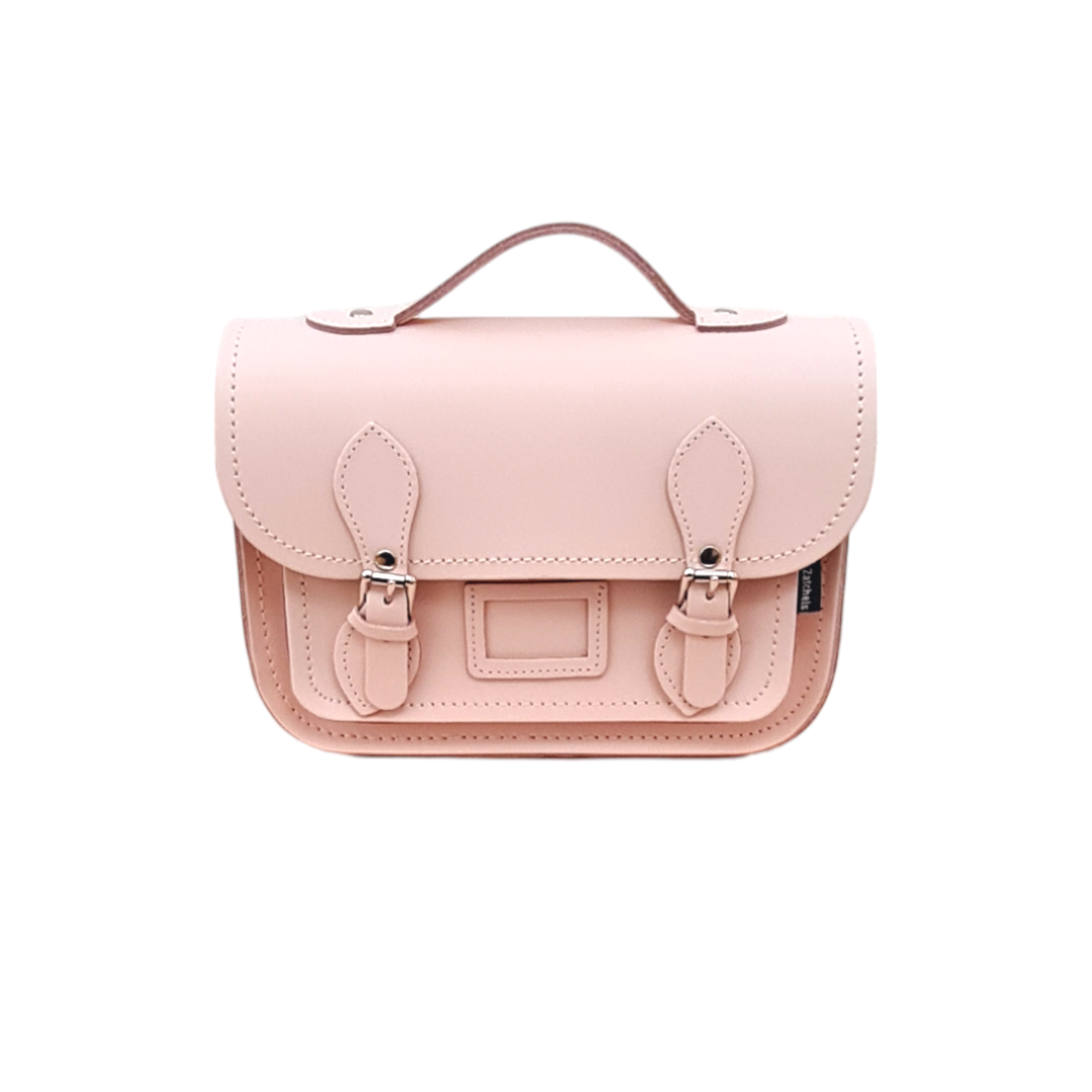 Leather Midi Satchel - Cherry Blossom  