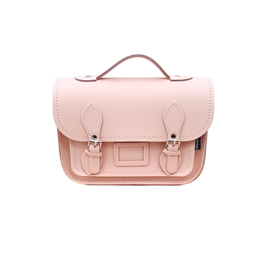 Leather Midi Satchel - Cherry Blossom  