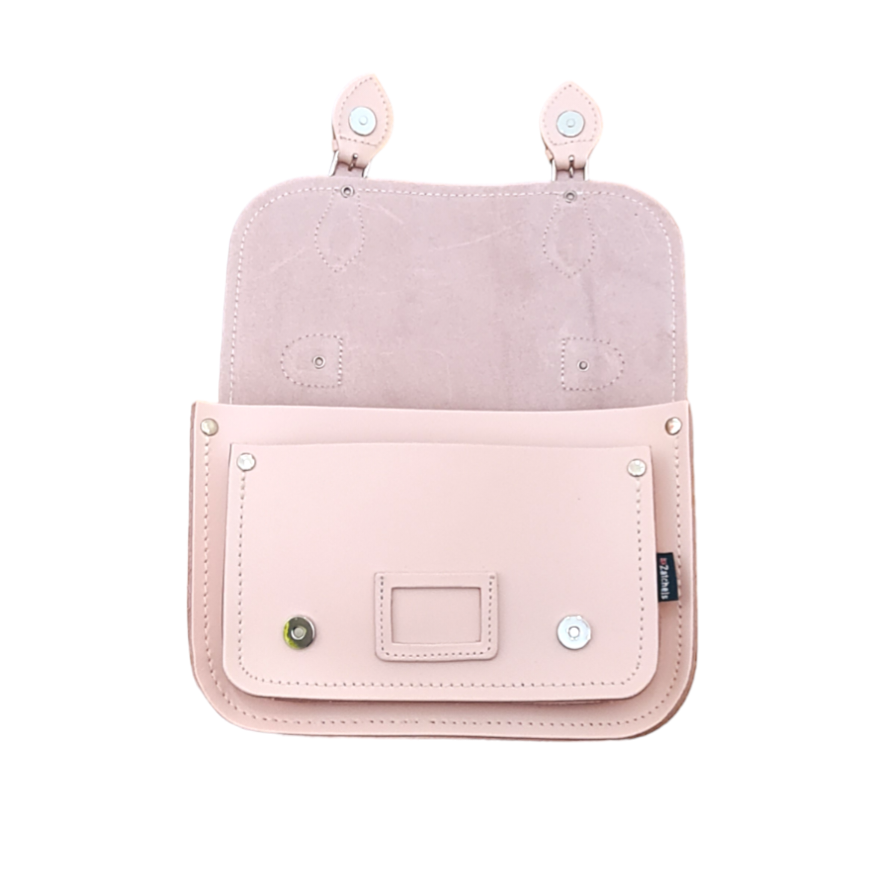 Leather Midi Satchel - Cherry Blossom  