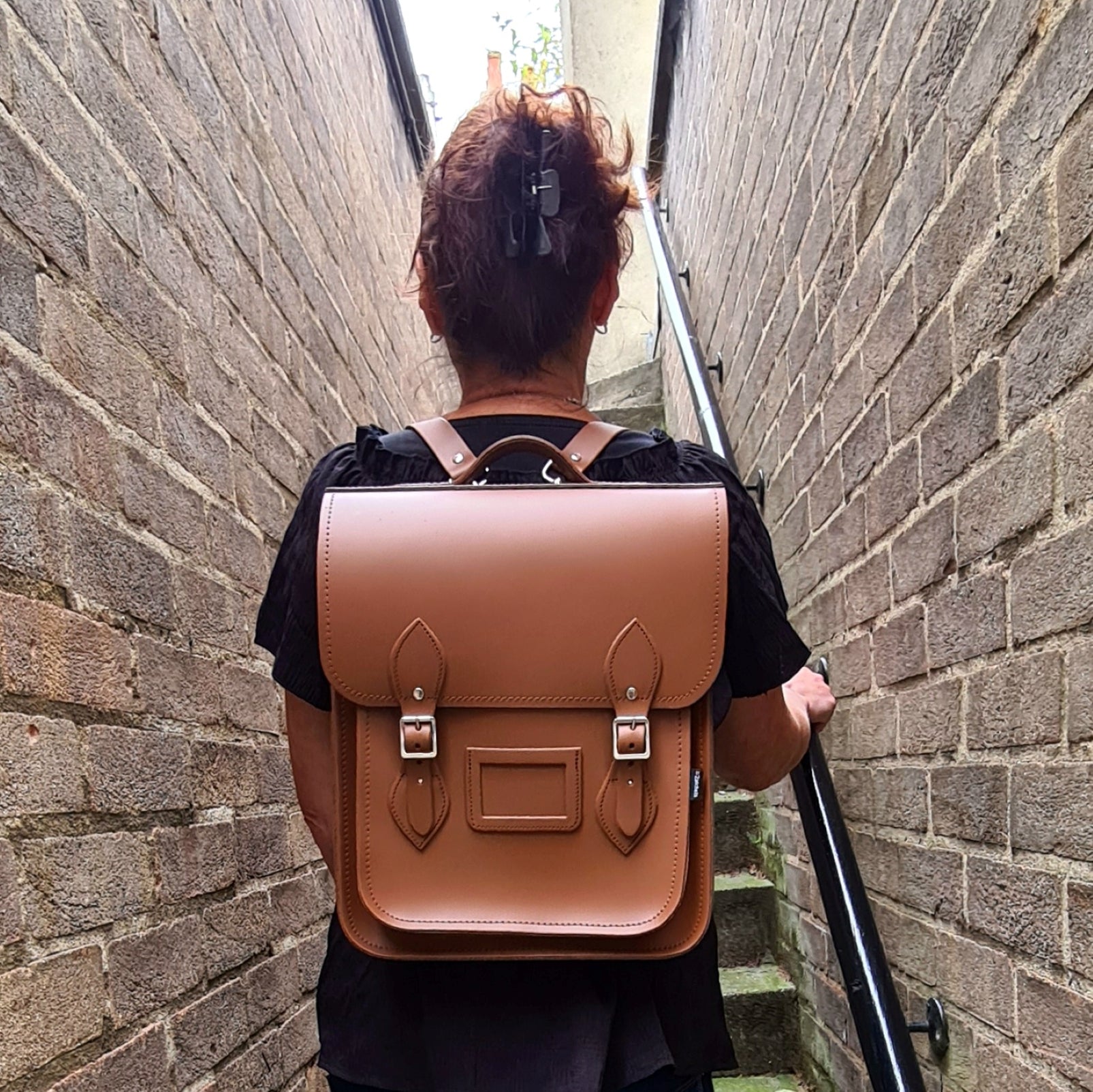 Handmade Leather City Backpack - Chestnut  