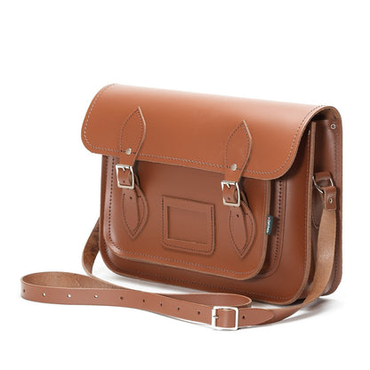 Handmade Leather Satchel - Chestnut