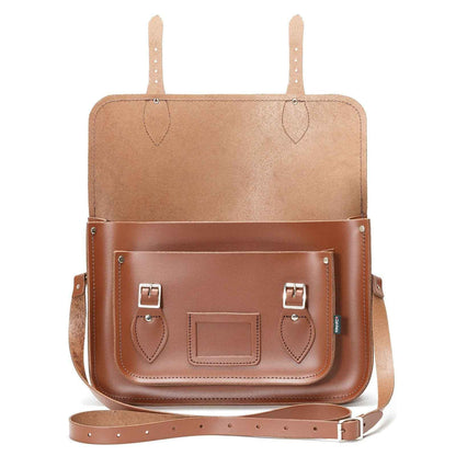 Handmade Leather Satchel - Chestnut