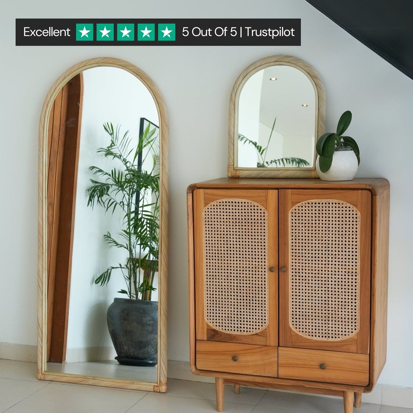 Citra Rattan Wall Mirror  