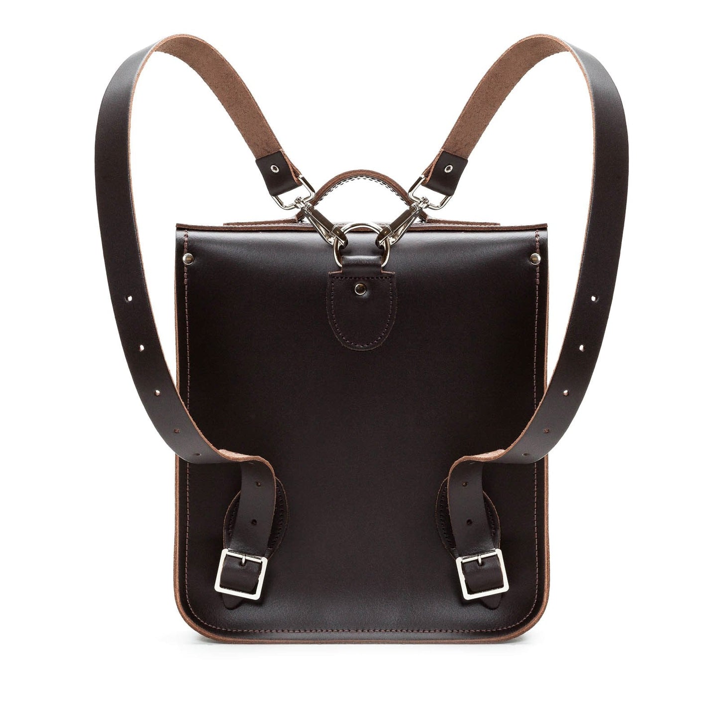 Handmade Leather City Backpack -Dark Brown