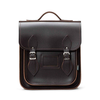 Handmade Leather City Backpack - Dark Brown