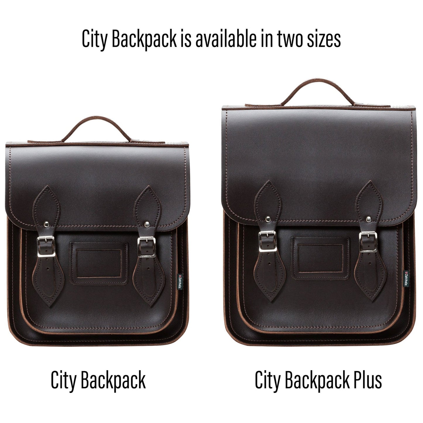 Handmade Leather City Backpack -Dark Brown