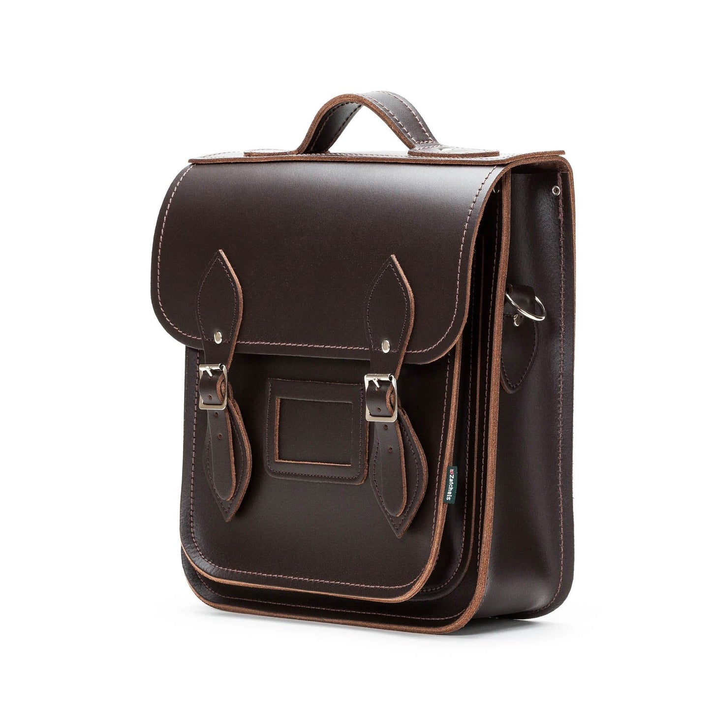 Handmade Leather City Backpack -Dark Brown