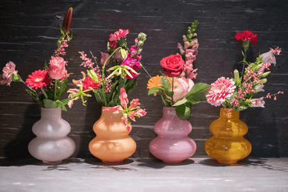 VASE SKRZYSZOW S- H16 D14 cm - TAUPE  