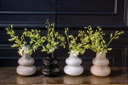 VASE SKRZYSZOW S- H16 D14 cm - TAUPE  