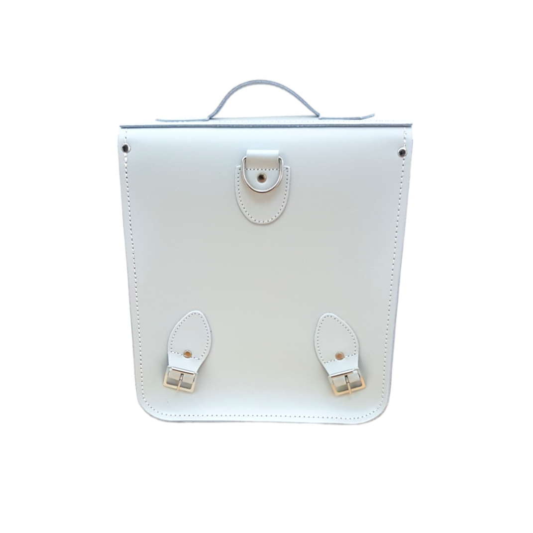 Handmade Leather City Backpack - Eggshell  