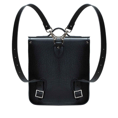 Handmade Leather City Backpack - Black Executive