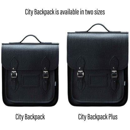 Handmade Leather City Backpack - Black Executive
