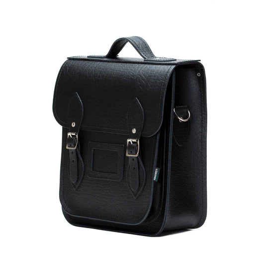 Handmade Leather City Backpack - Black Executive