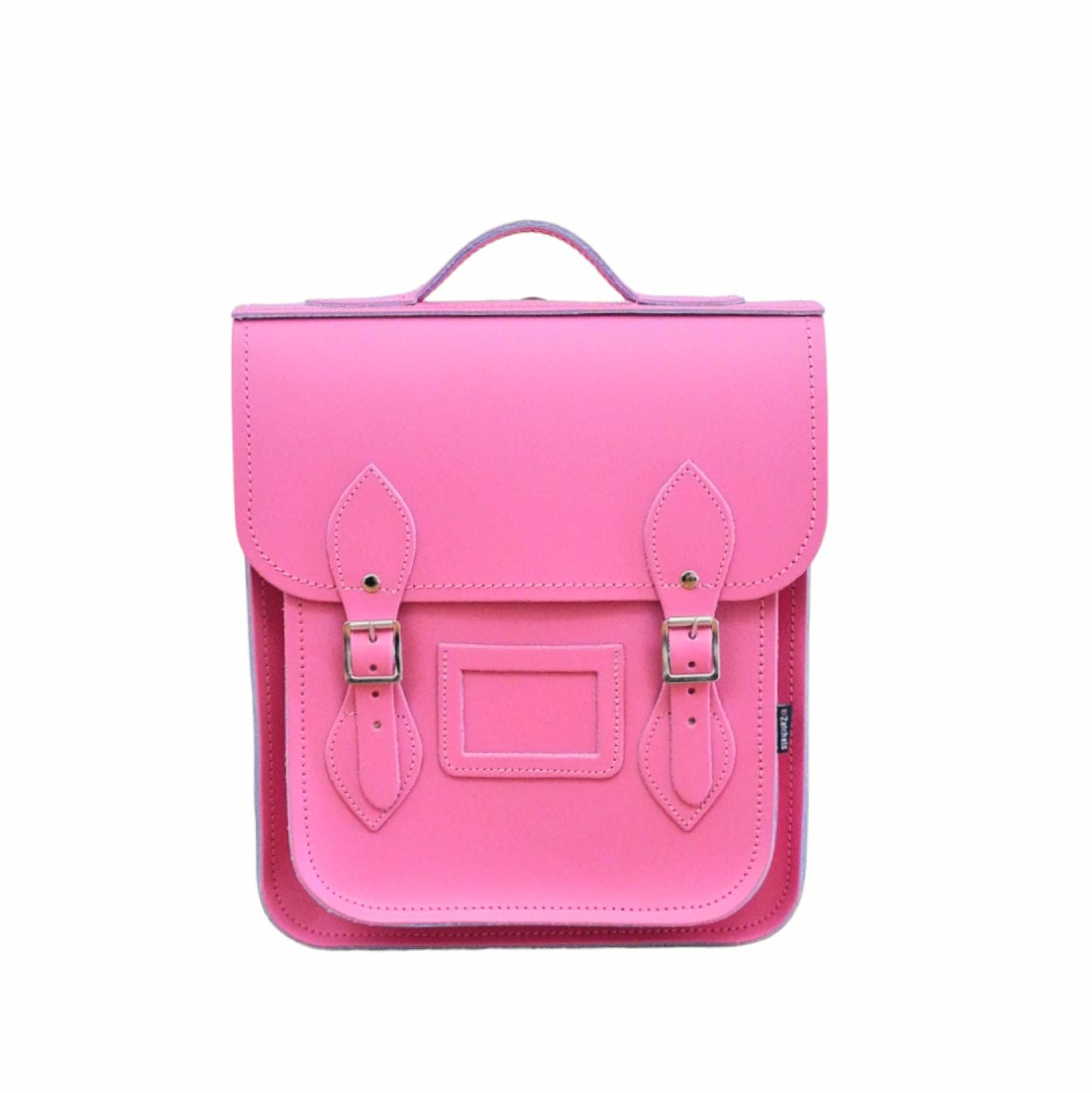 Handmade Leather City Backpack - Hot Fuchsia  
