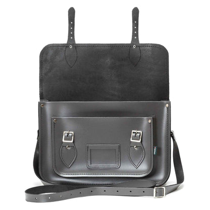 Handmade Leather Satchel - Graphite