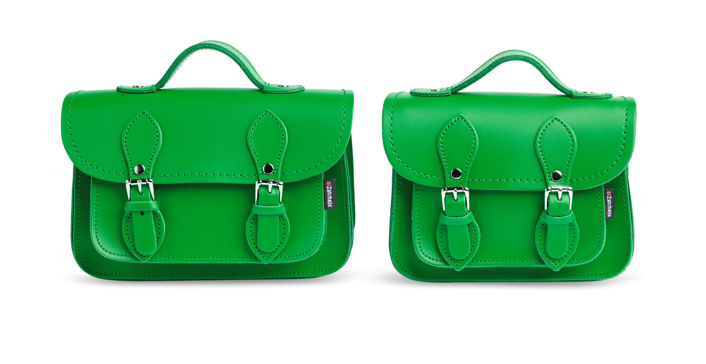 Handmade Leather Micro Satchel - Green  