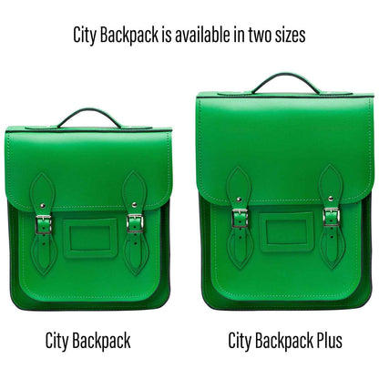 Handmade Leather City Backpack - Green