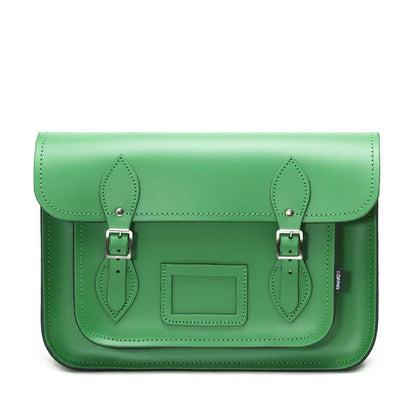 Handmade Leather Satchel - Green