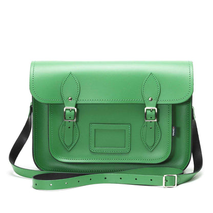 Handmade Leather Satchel - Green