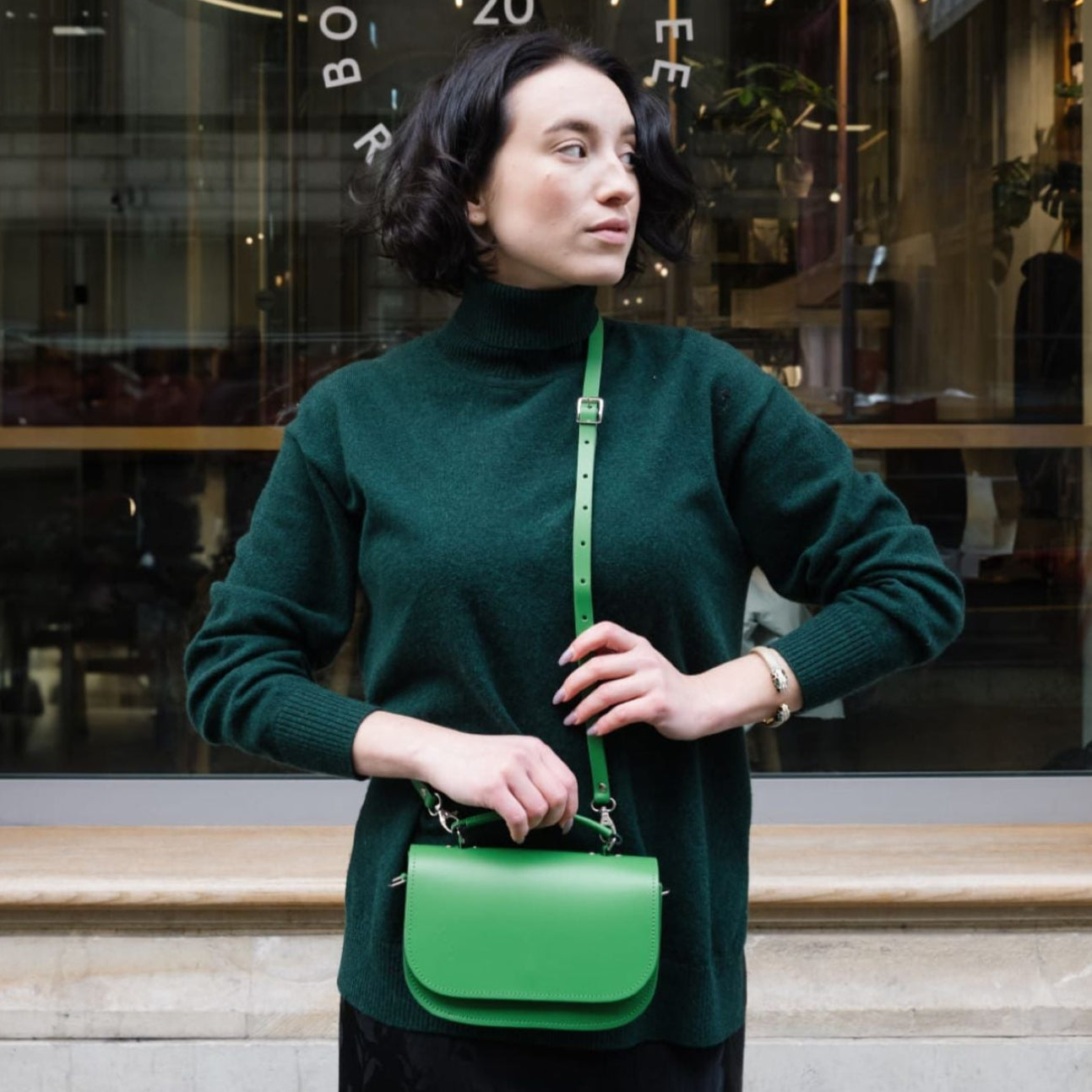 Aura Handmade Leather Bag - Limpet - Shell Blue  