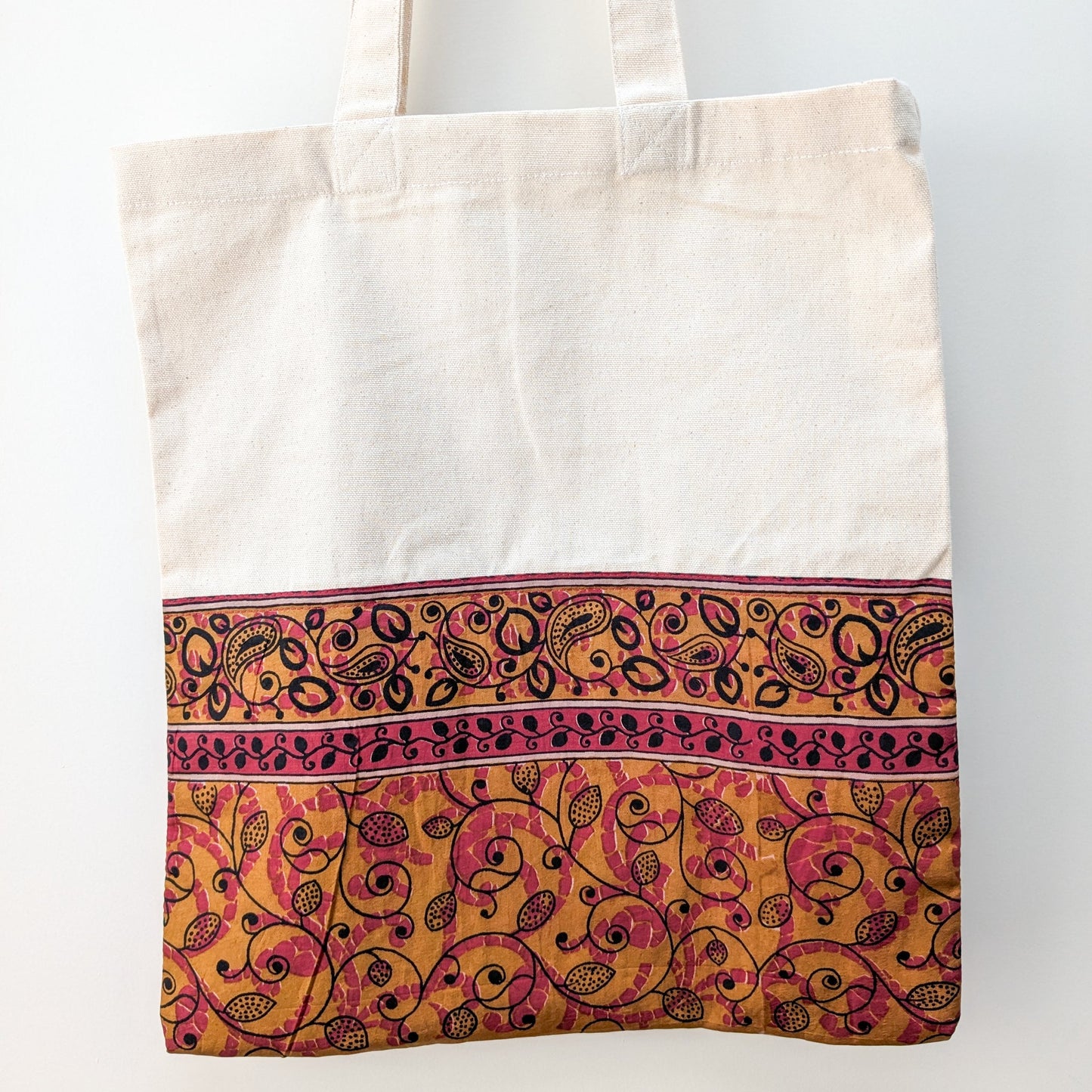 Half sari, Half Cotton Tote bag. Ethically handmade in India  