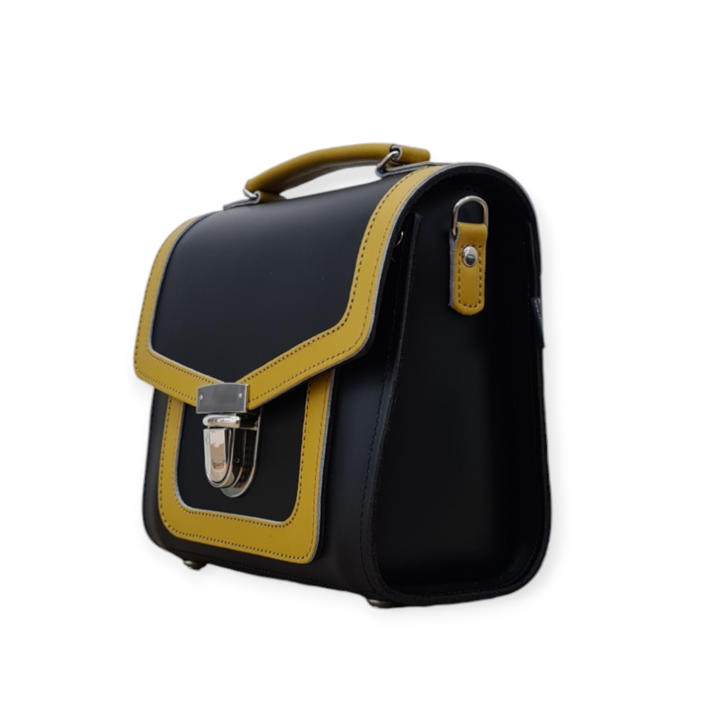 Harmony Handmade Leather Sugarcube Plus Handbag - Ochre  