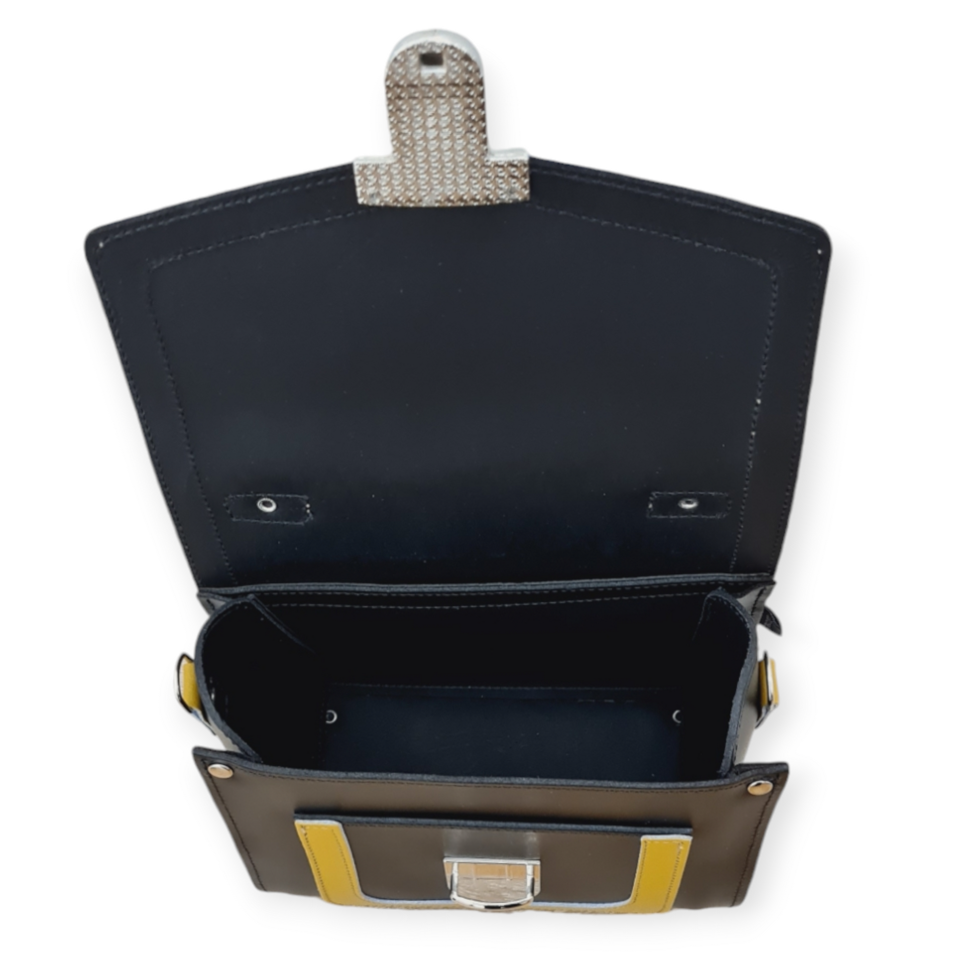 Harmony Handmade Leather Sugarcube Plus Handbag - Ochre  