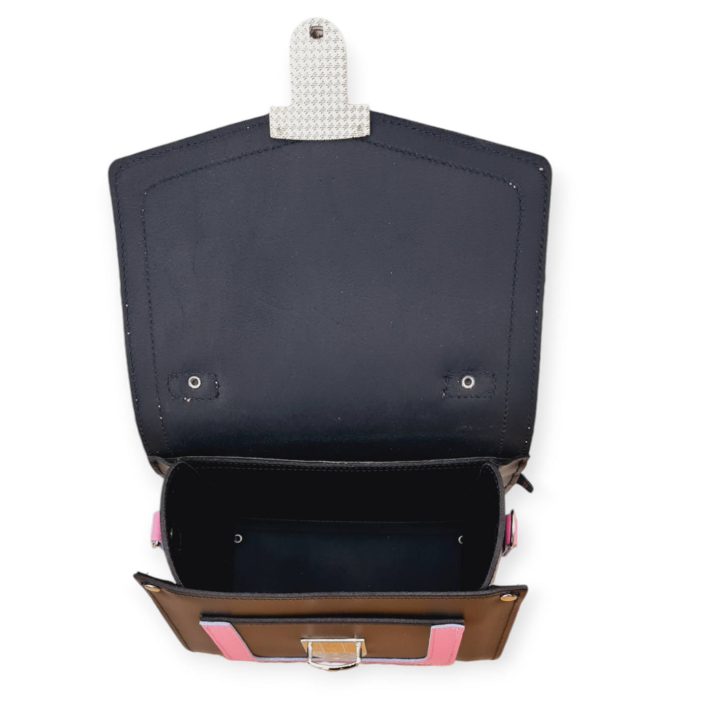 Harmony Handmade Leather Sugarcube Plus Handbag - Hot Fuchsia -Pink  