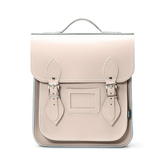 Handmade Leather City Backpack - Iced Coffee  