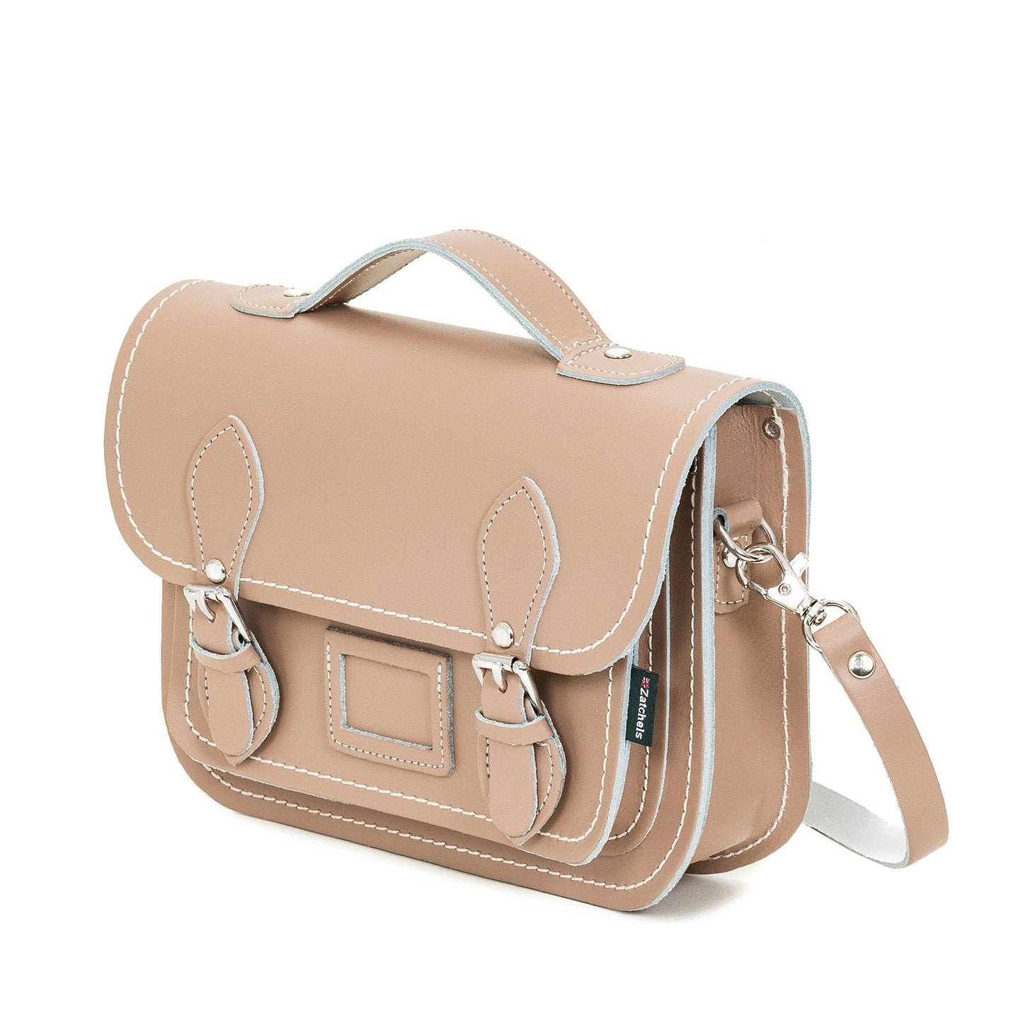 Leather Midi Satchel Iced Coffee