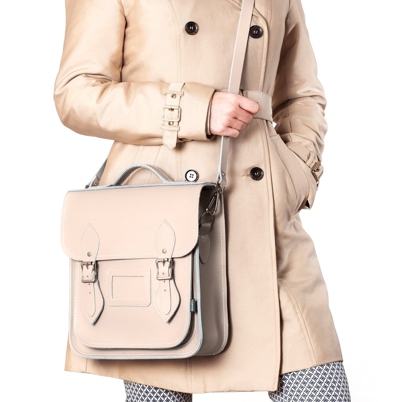 Handmade Leather City Backpack - Iced Coffee  