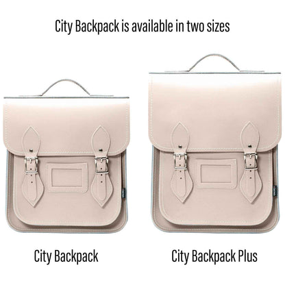 Handmade Leather City Backpack - Iced Coffee