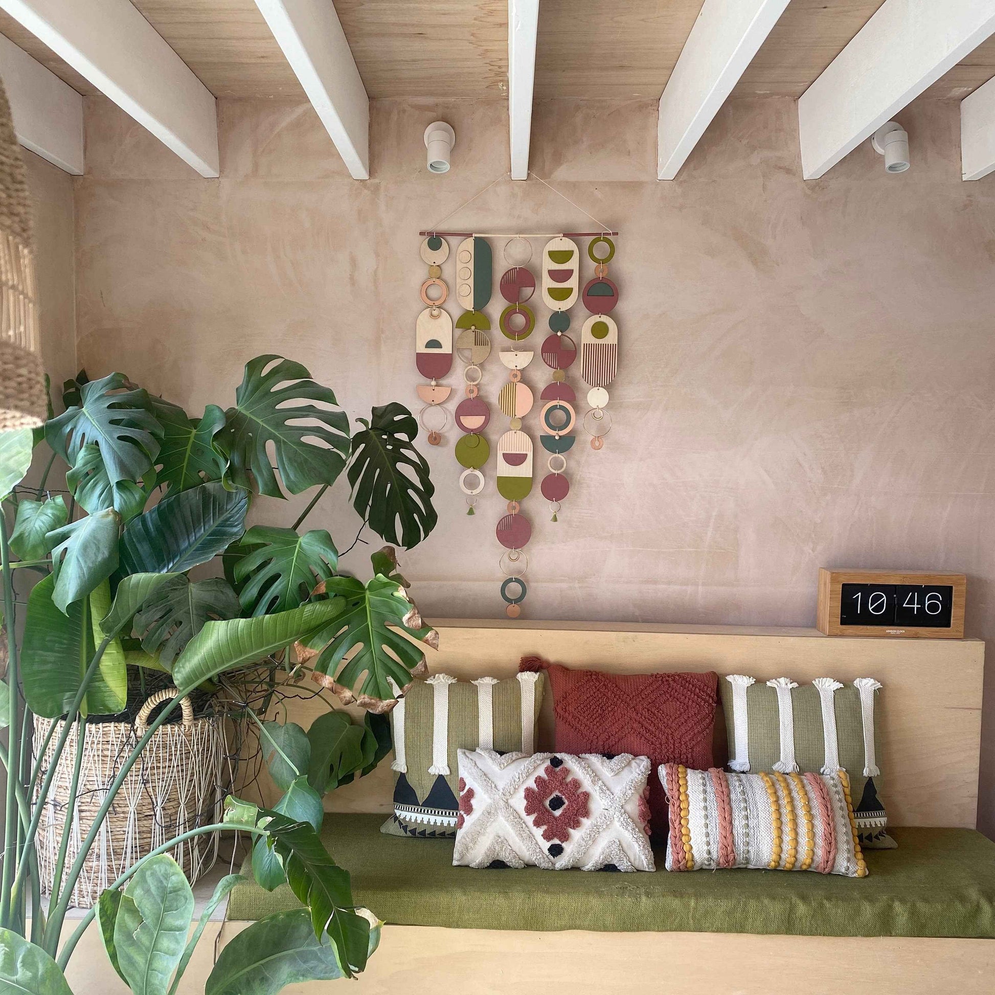 Eccentric Wall Art - Geometric Artwork - Minimal Home Decor - Bohemian Wall Art - Large Centre Piece Art - Big Wall Tapestry - Lime Art Deco