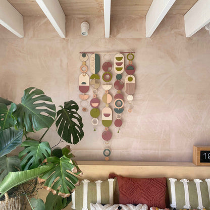 Eccentric Wall Art - Geometric Artwork - Minimal Home Decor - Bohemian Wall Art - Large Centre Piece Art - Big Wall Tapestry - Lime Art Deco