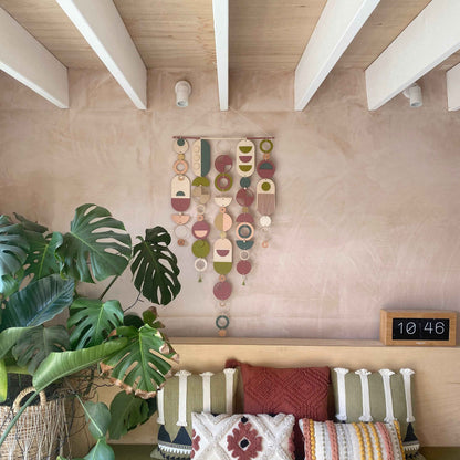 Eccentric Wall Art - Geometric Artwork - Minimal Home Decor - Bohemian Wall Art - Large Centre Piece Art - Big Wall Tapestry - Lime Art Deco