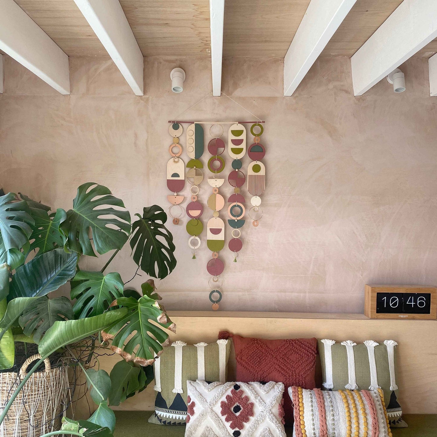 Eccentric Wall Art - Geometric Artwork - Minimal Home Decor - Bohemian Wall Art - Large Centre Piece Art - Big Wall Tapestry - Lime Art Deco