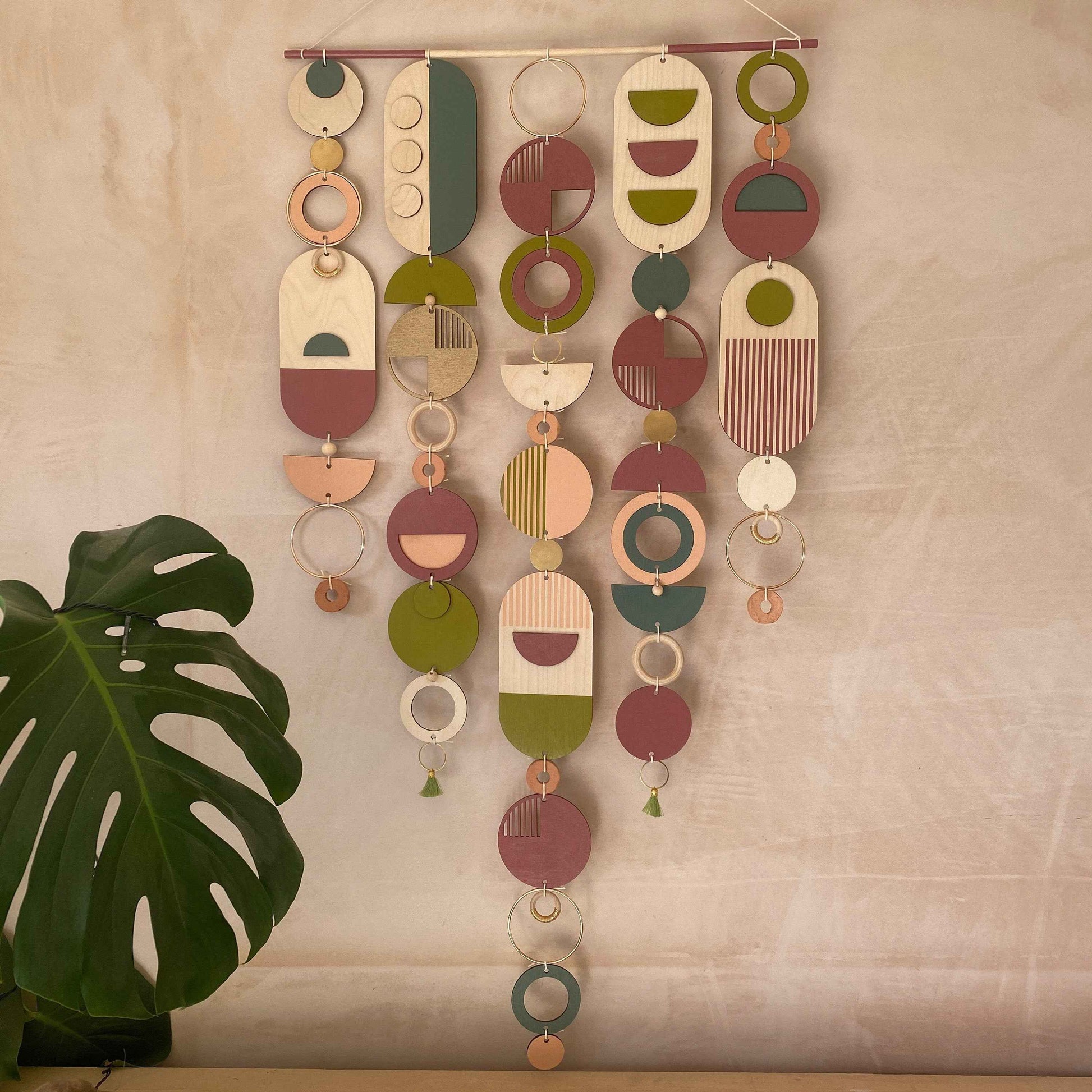 Eccentric Wall Art - Geometric Artwork - Minimal Home Decor - Bohemian Wall Art - Large Centre Piece Art - Big Wall Tapestry - Lime Art Deco